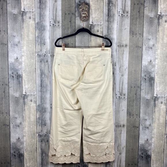 Anthropologie White Pilcro Stet Mid-rise Cutout Flare Leg Jeans Size 29 Petite - Picture 2 of 15